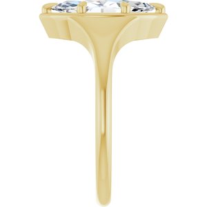 14K Yellow Gold 12x6 mm Marquise Ring Mounting – image 7