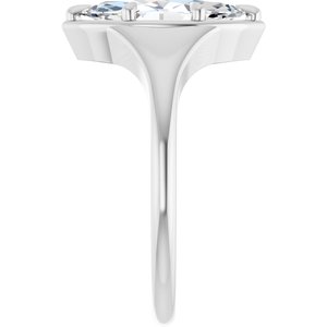 10K White Gold 12x6 mm Marquise Ring Mounting – image 7