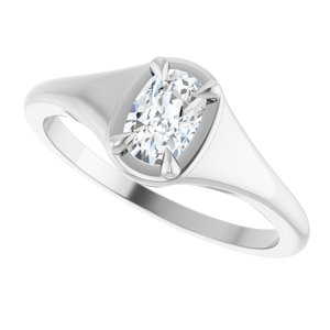 Continuum Sterling Silver 6x4 mm Elongated Cushion Ring Mounting – image 8