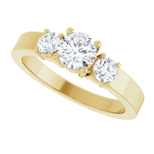 10K Yellow Gold 5.2 mm Round Ring Mounting – image 8