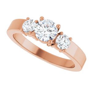 14K Rose Gold 5.2 mm Round Ring Mounting – image 8