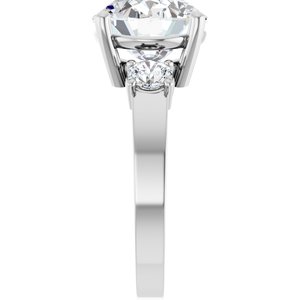 Sterling Silver 12x10 mm Oval Ring Mounting – image 7