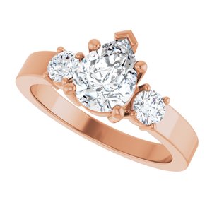 10K Rose Gold 8x6 mm Pear Ring Mounting – image 8