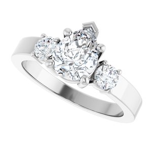 Platinum 8x6 mm Pear Ring Mounting – image 8