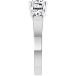 10K White Gold 5.5x5.5 mm Cushion Ring Mounting – image 7