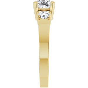 14K Yellow Gold 5.5x5.5 mm Cushion Ring Mounting – image 7