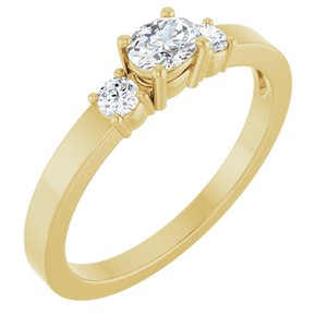 18K Yellow Gold 4.5x3.5 mm Oval Ring Mounting