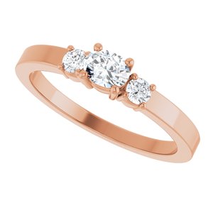 10K Rose Gold 4.5x3.5 mm Oval Ring Mounting – image 8