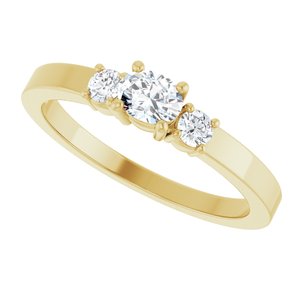 18K Yellow Gold 4.5x3.5 mm Oval Ring Mounting – image 8