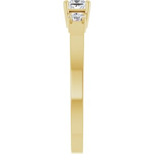 14K Yellow Gold 3x3 mm Square Ring Mounting – image 7
