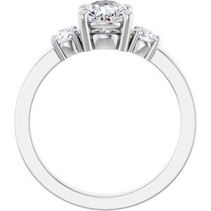 18K White Gold 8x6 mm Pear Ring Mounting – image 3