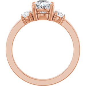 14K Rose Gold 8x6 mm Pear Ring Mounting – image 3