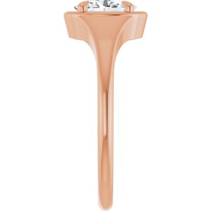 10K Rose Gold 7x5 mm Oval Ring Mounting – image 7