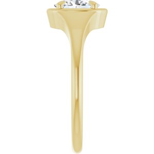 14K Yellow Gold 7x5 mm Oval Ring Mounting – image 7
