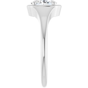 14K White Gold 7x5 mm Oval Ring Mounting – image 7