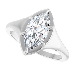 Platinum 12x6 mm Marquise Ring Mounting – image 8