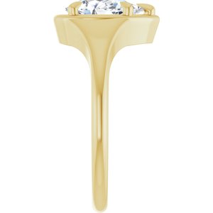 18K Yellow Gold 9x5.5 mm Pear Ring Mounting – image 7