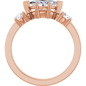18K Rose Gold 9x4.5 mm Marquise Ring Mounting – image 3