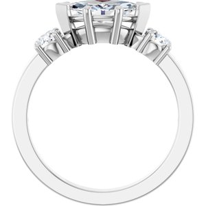 10K White Gold 9x4.5 mm Marquise Ring Mounting – image 3