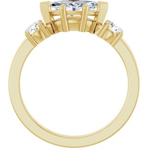 10K Yellow Gold 9x4.5 mm Marquise Ring Mounting – image 3