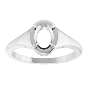 Continuum Sterling Silver 7x5 mm Oval Ring Mounting – image 6