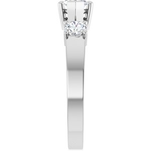 10K White Gold 9x4.5 mm Marquise Ring Mounting – image 7