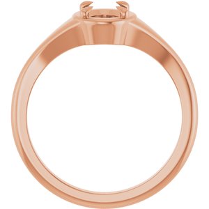 14K Rose Gold 7x5 mm Oval Ring Mounting – image 4