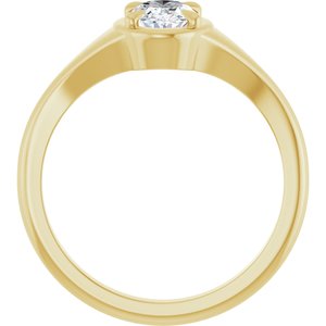18K Yellow Gold 7x5 mm Oval Ring Mounting – image 3