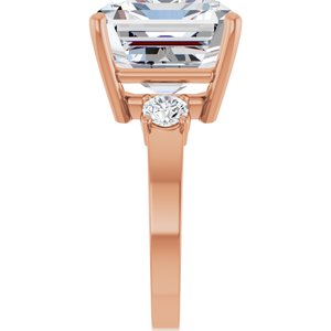 18K Rose Gold 15x13 mm Emerald Ring Mounting – image 7