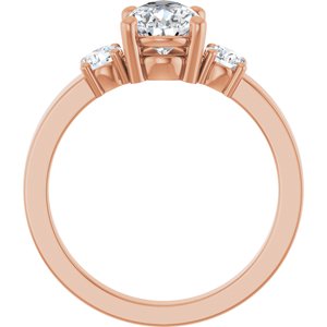 10K Rose Gold 9x6 mm Pear Ring Mounting – image 3