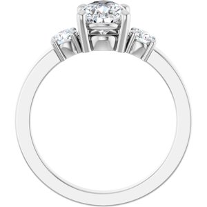 10K White Gold 9x6 mm Pear Ring Mounting – image 3