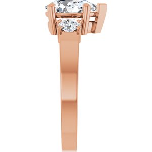 10K Rose Gold 9x6 mm Pear Ring Mounting – image 7