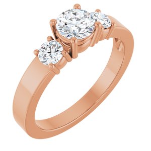 14K Rose Gold 5.2 mm Round Ring Mounting