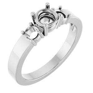 Continuum Sterling Silver 5.2 mm Round Ring Mounting – image 2