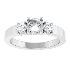 Sterling Silver 5.2 mm Round Ring Mounting – image 6