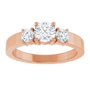 14K Rose Gold 5.2 mm Round Ring Mounting – image 5