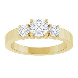 14K Yellow Gold 5.2 mm Round Ring Mounting – image 5