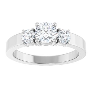 Sterling Silver 5.2 mm Round Ring Mounting – image 5