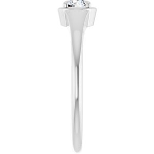 14K X1 White Gold 4.1 mm Round Ring Mounting – image 7