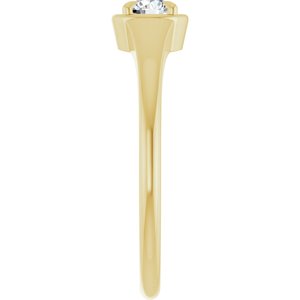 10K Yellow Gold 4.1 mm Round Ring Mounting – image 7
