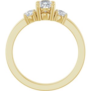 18K Yellow Gold 7x4.5 mm Pear Ring Mounting – image 3