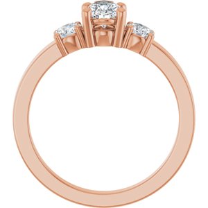 18K Rose Gold 7x4.5 mm Pear Ring Mounting – image 3