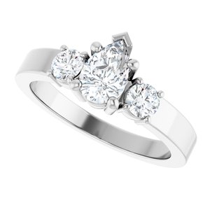 Platinum 7x4.5 mm Pear Ring Mounting – image 8