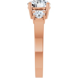 10K Rose Gold 7.4 mm Round Ring Mounting – image 7