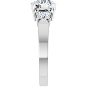 Sterling Silver 7.4 mm Round Ring Mounting – image 7