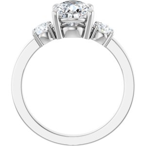 14K White Gold 10x7 mm Pear Ring Mounting – image 3