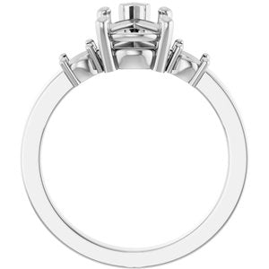 Continuum Sterling Silver 10x7 mm Pear Ring Mounting – image 4