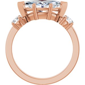 10K Rose Gold 12x6 mm Marquise Ring Mounting – image 3