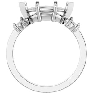 Platinum 12x6 mm Marquise Ring Mounting – image 4