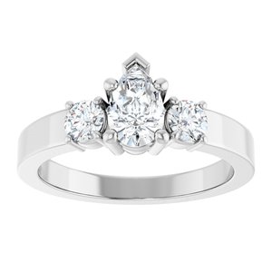 Continuum Sterling Silver 7x4.5 mm Pear Ring Mounting – image 5